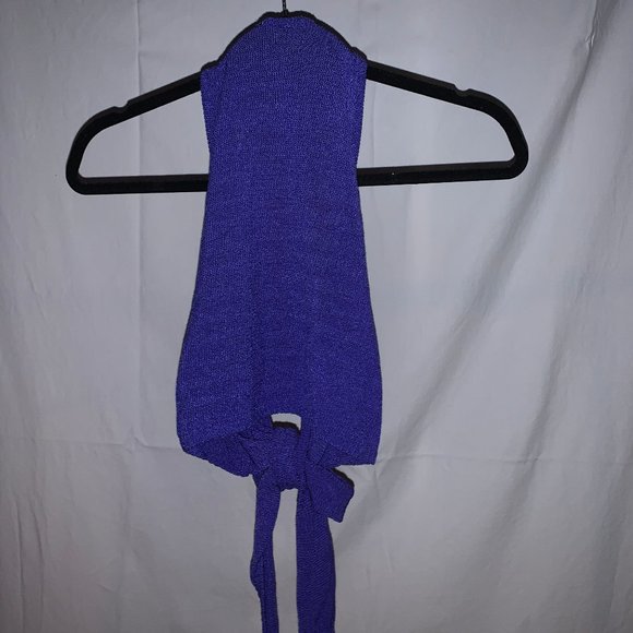 cobalt blue halter top
